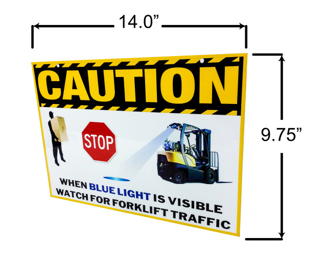 Forklift warning sign