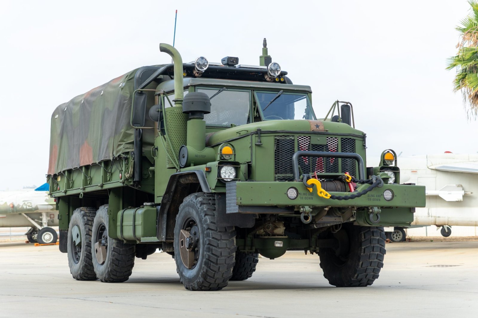 Modified 1996 AM General M35A3 6x6 military truck with Garwood winch and LED lights